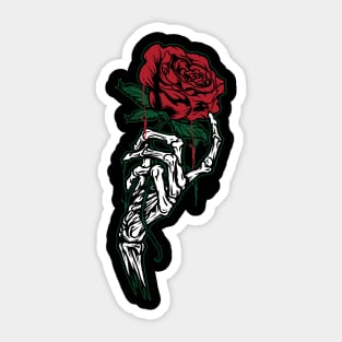 Horror Hand with Rose Sticker